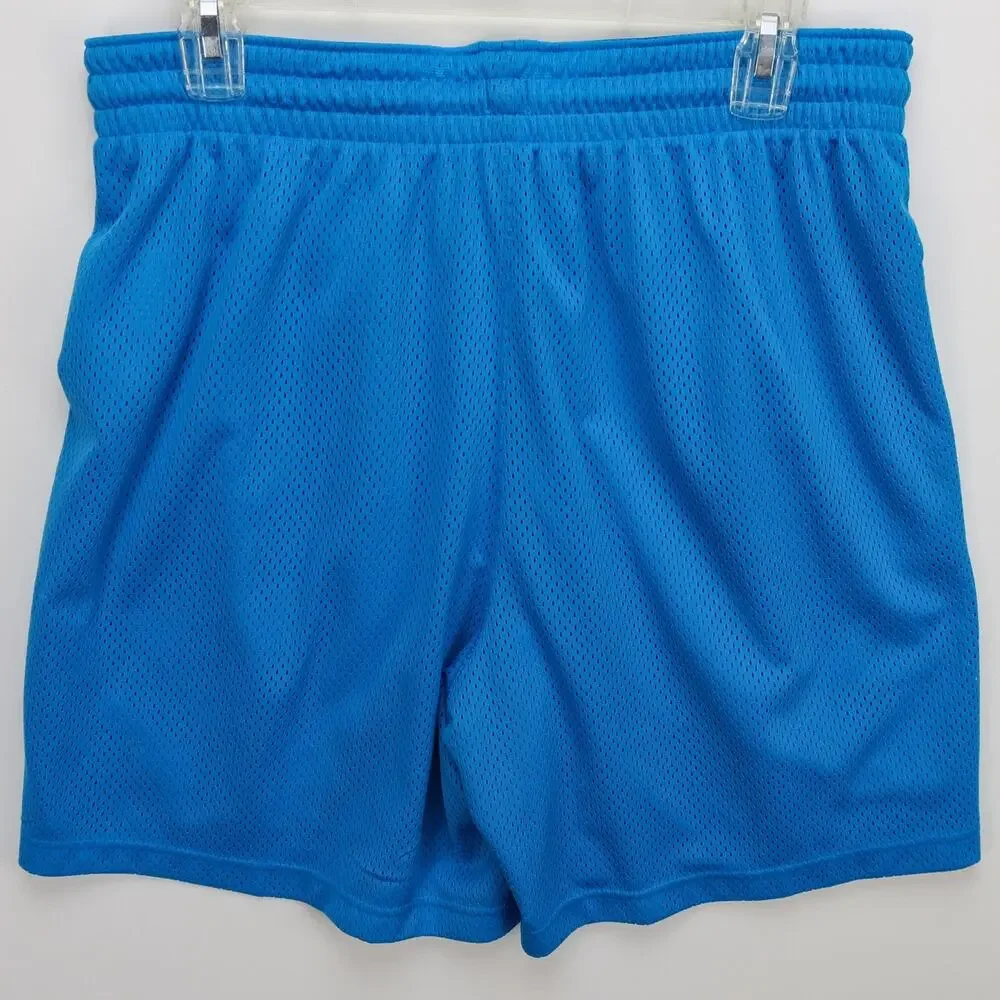 Nike Dri-FIT Mesh Gym Shorts Mens Large Blue Basketball Training Athletic